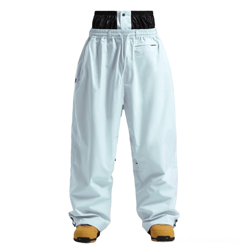 Relaxed fit waterproof snow pants with zip pocket and insulated construction for winter riding