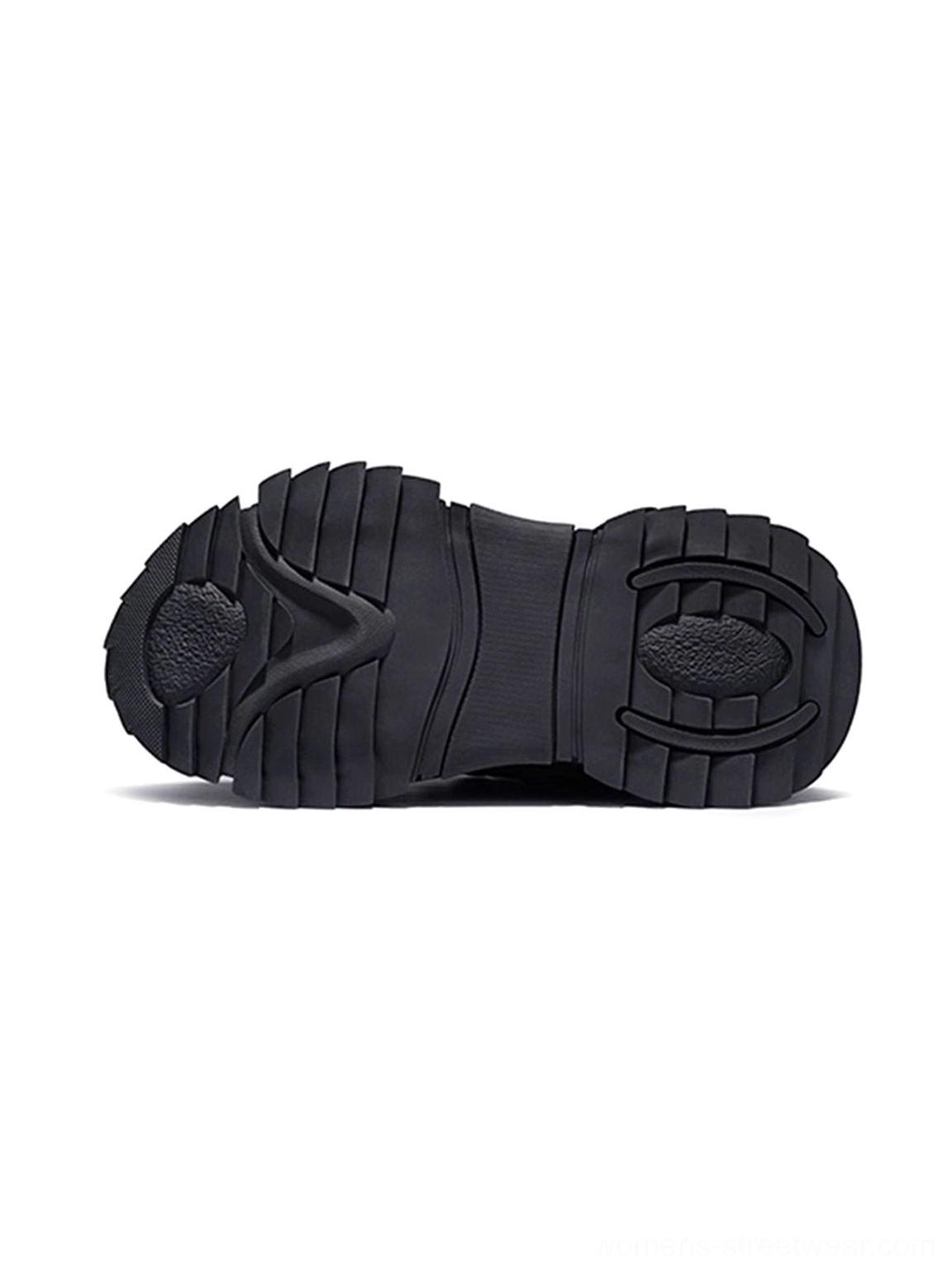 OWL 3.0 chunky platform sneaker textured rubber outsole close up with anti slip tread pattern