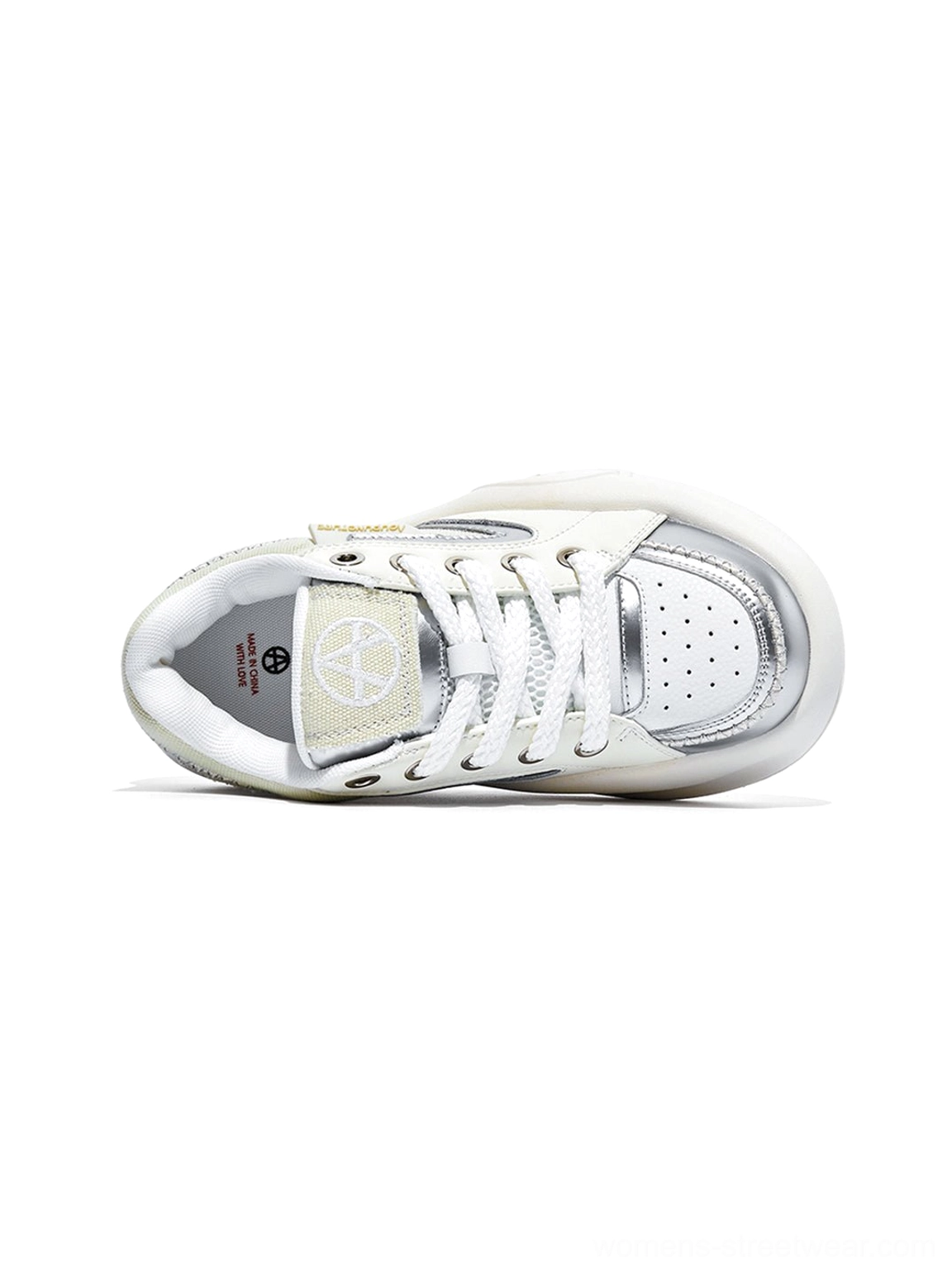 Pastel mesh runner sneakers with thick platform outsole and futuristic color accents for everyday Y2K streetwear