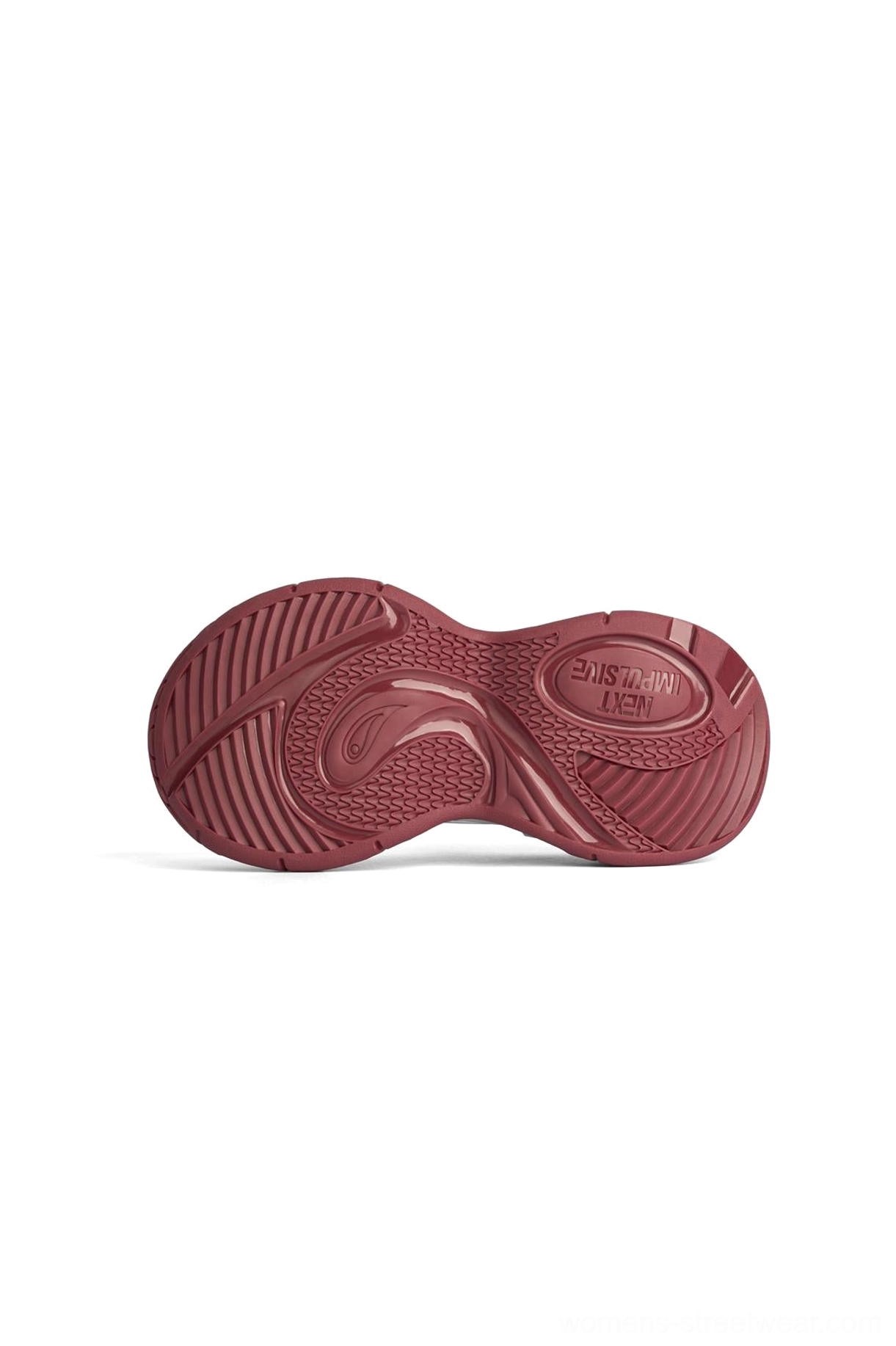 Silver and burgundy chunky platform sneakers product detail showing the bold sole profile and fashion-forward Korean street style