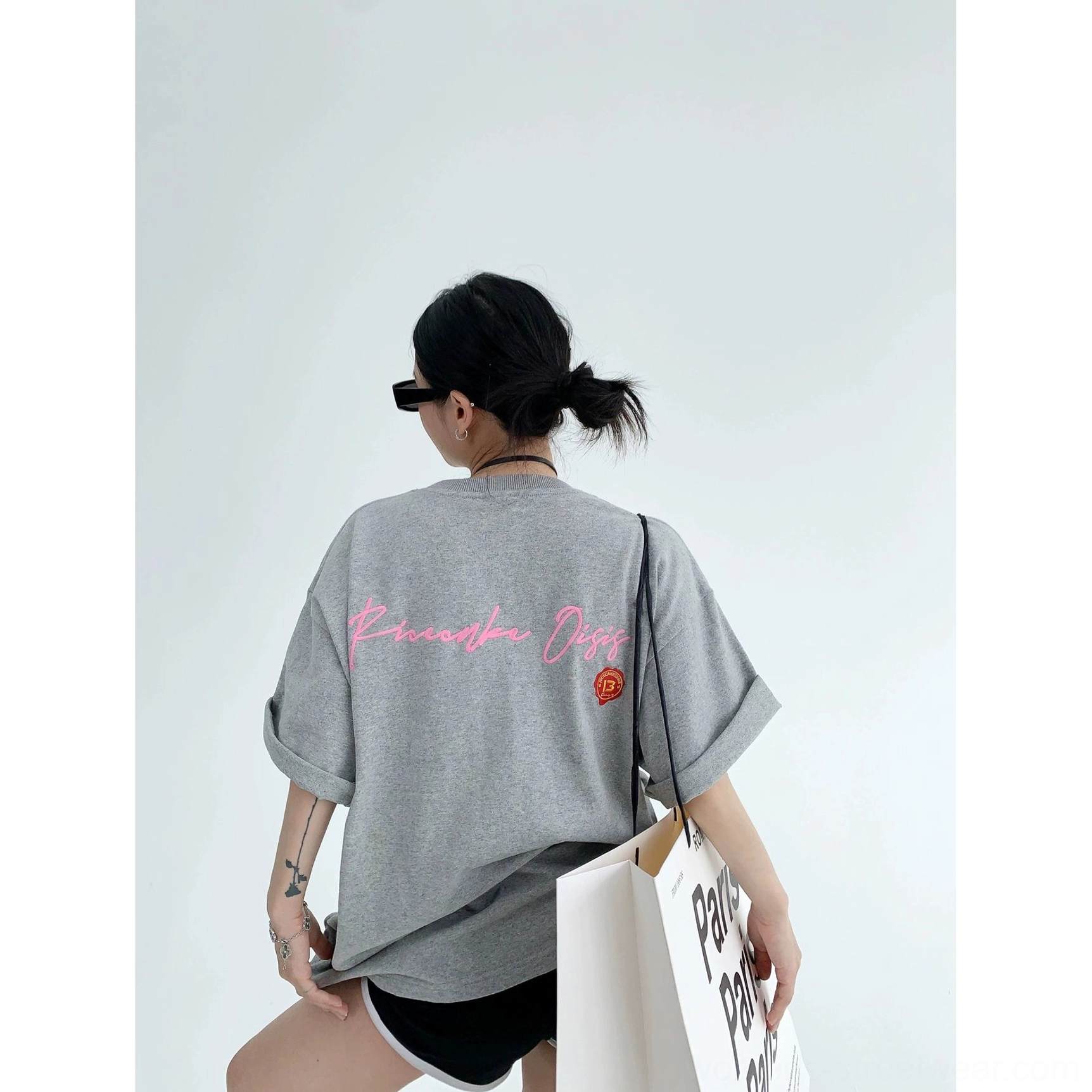 Relaxed boxy neon script graphic T-shirt with heavyweight cotton construction, bold back lettering, and everyday streetwear appeal