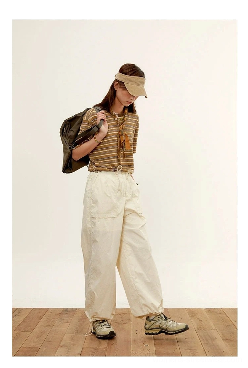 relaxed nylon cargo pants fabrication construction quality durability polyamide