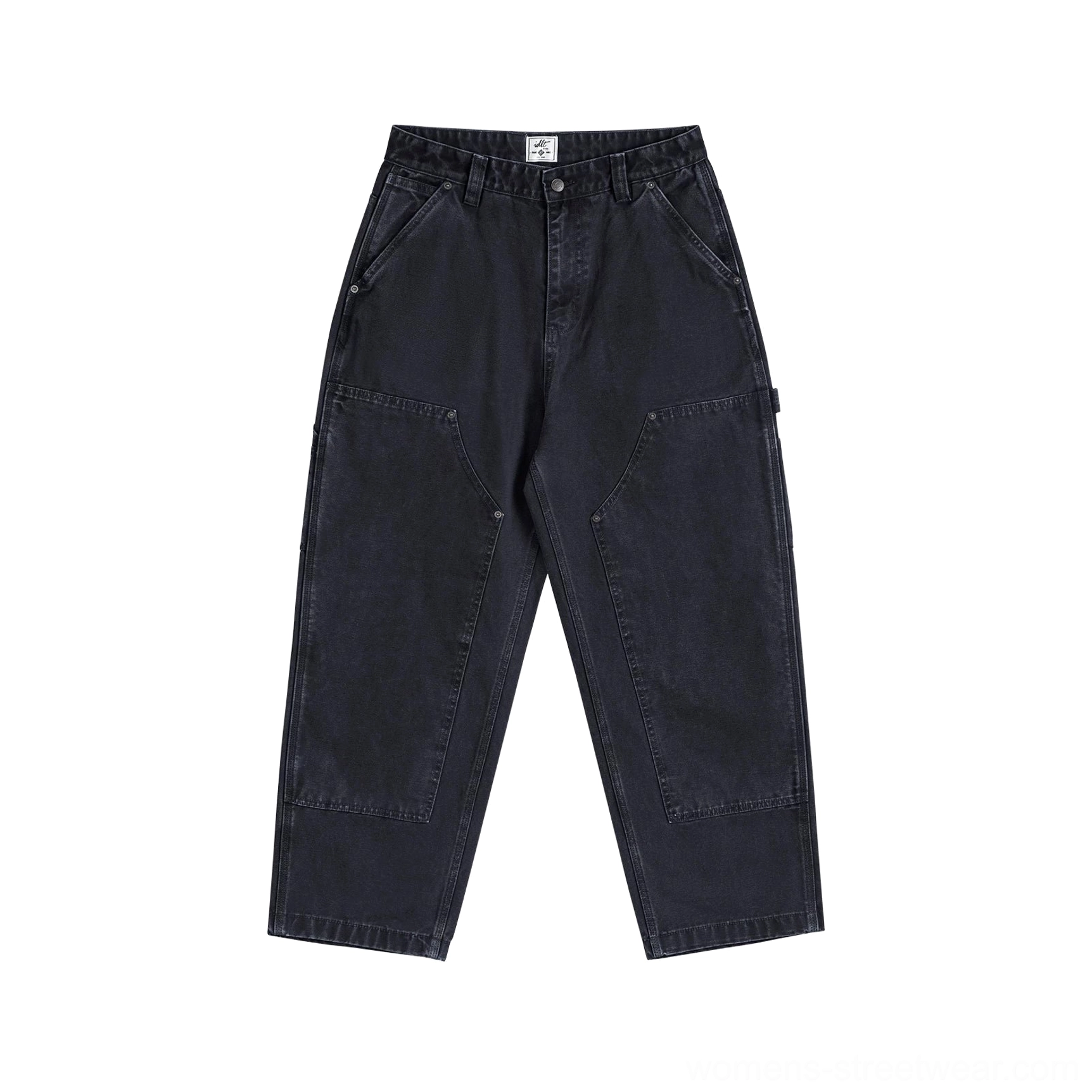 Relaxed fit women's streetwear pants inspired by classic carpenter workwear and contemporary utility fashion