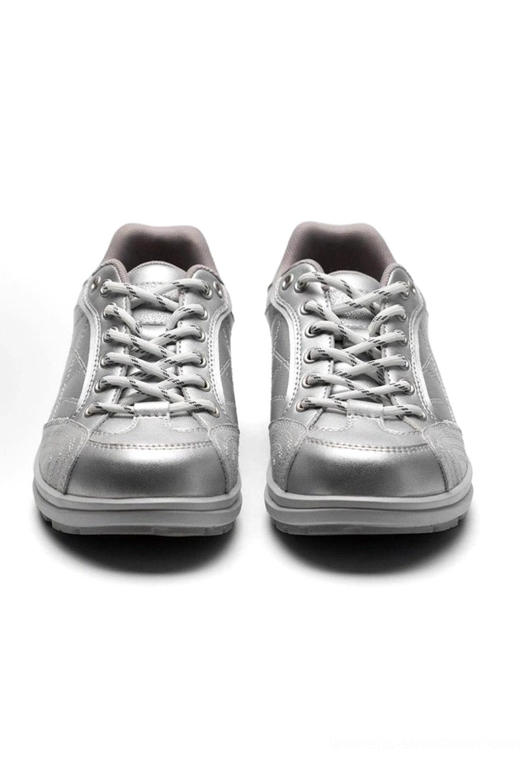 Product comparison flat lay showing vintage German trainer sneaker alongside complementary streetwear pieces for outfit coordination reference