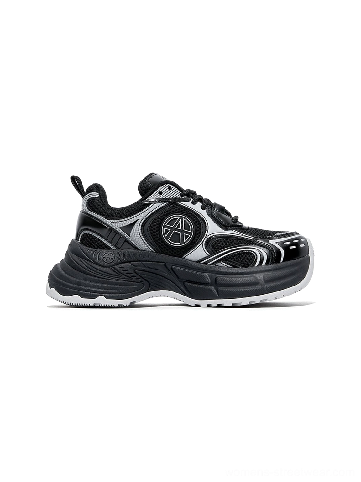 Silver Wave chunky dad sneakers with versatile color styling and a sculptural runner sole for casual city outfits