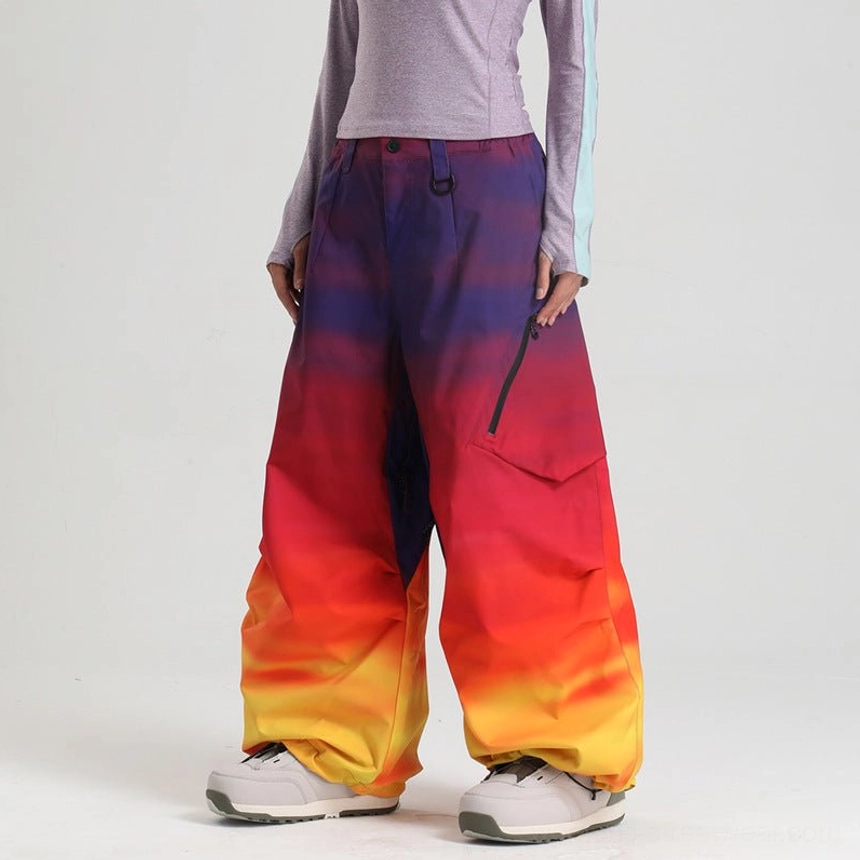Snow pants hand pocket hip mounted zipper secure pass essentials storage streetwear functionality