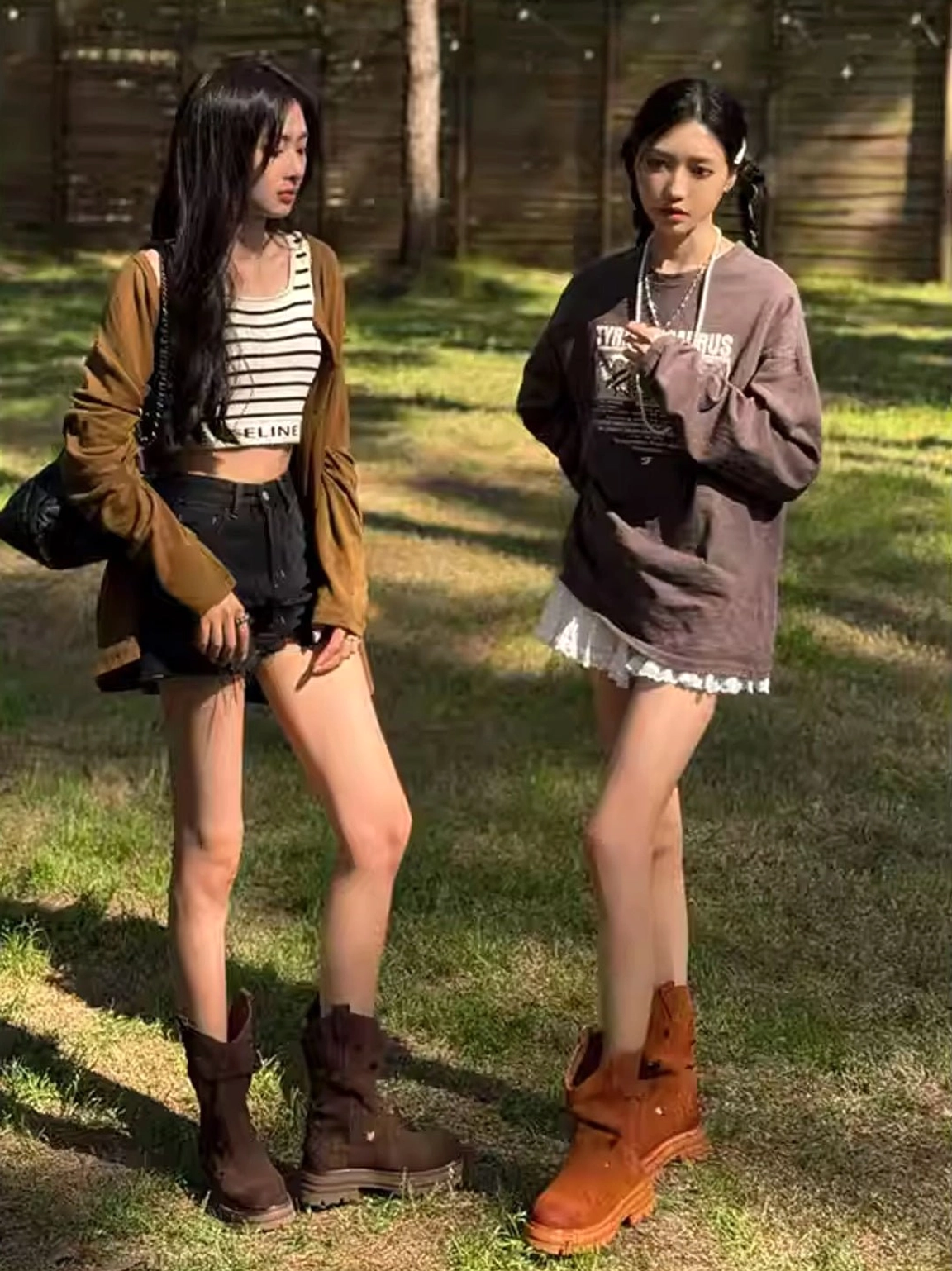 Star-perforated platform nubuck boots lifestyle shot showing versatile streetwear styling with multiple outfit combinations and occasions