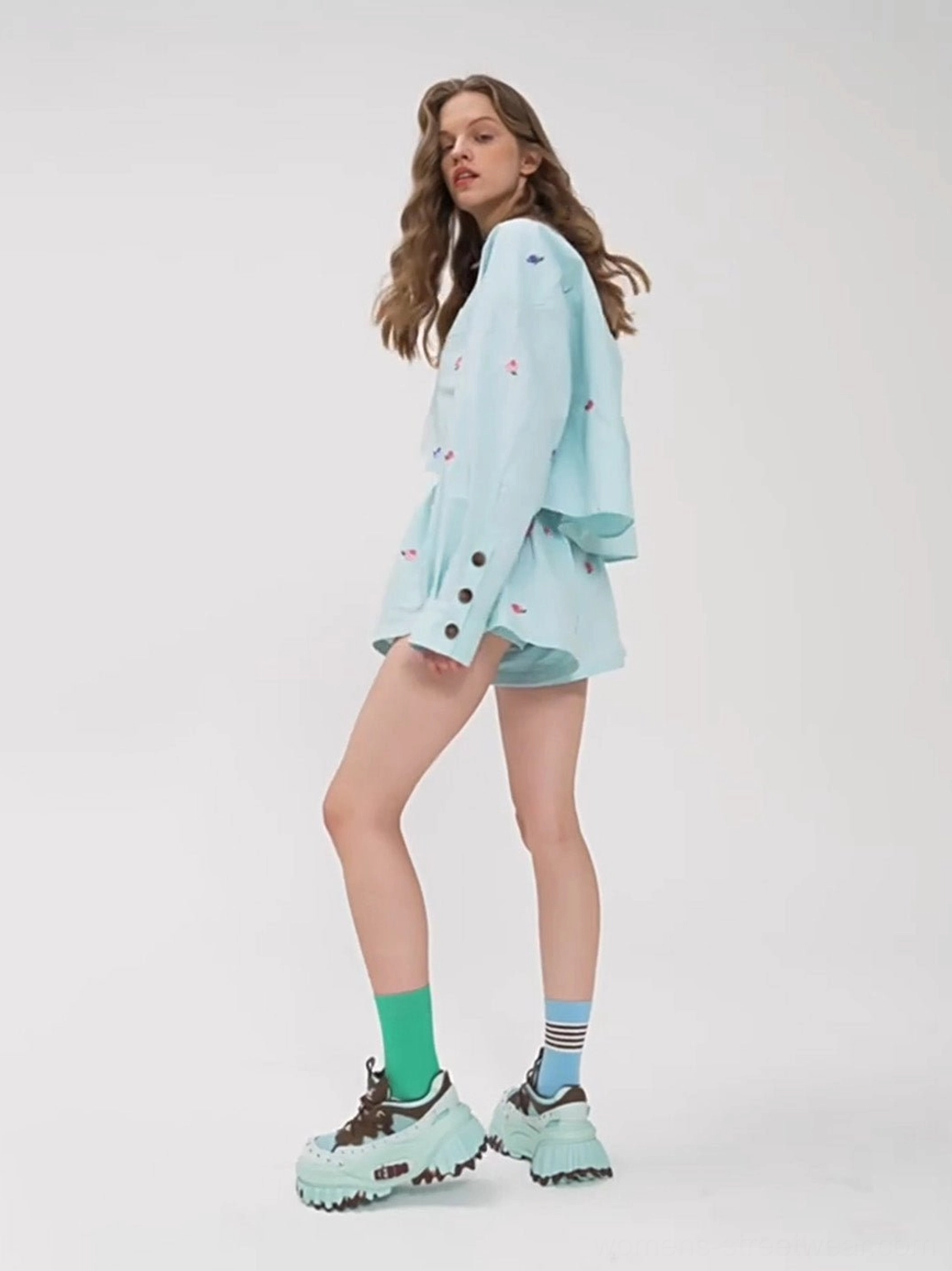 Statement studded platform loafers for women with chunky MD-rubber composite outsole and futuristic streetwear appeal