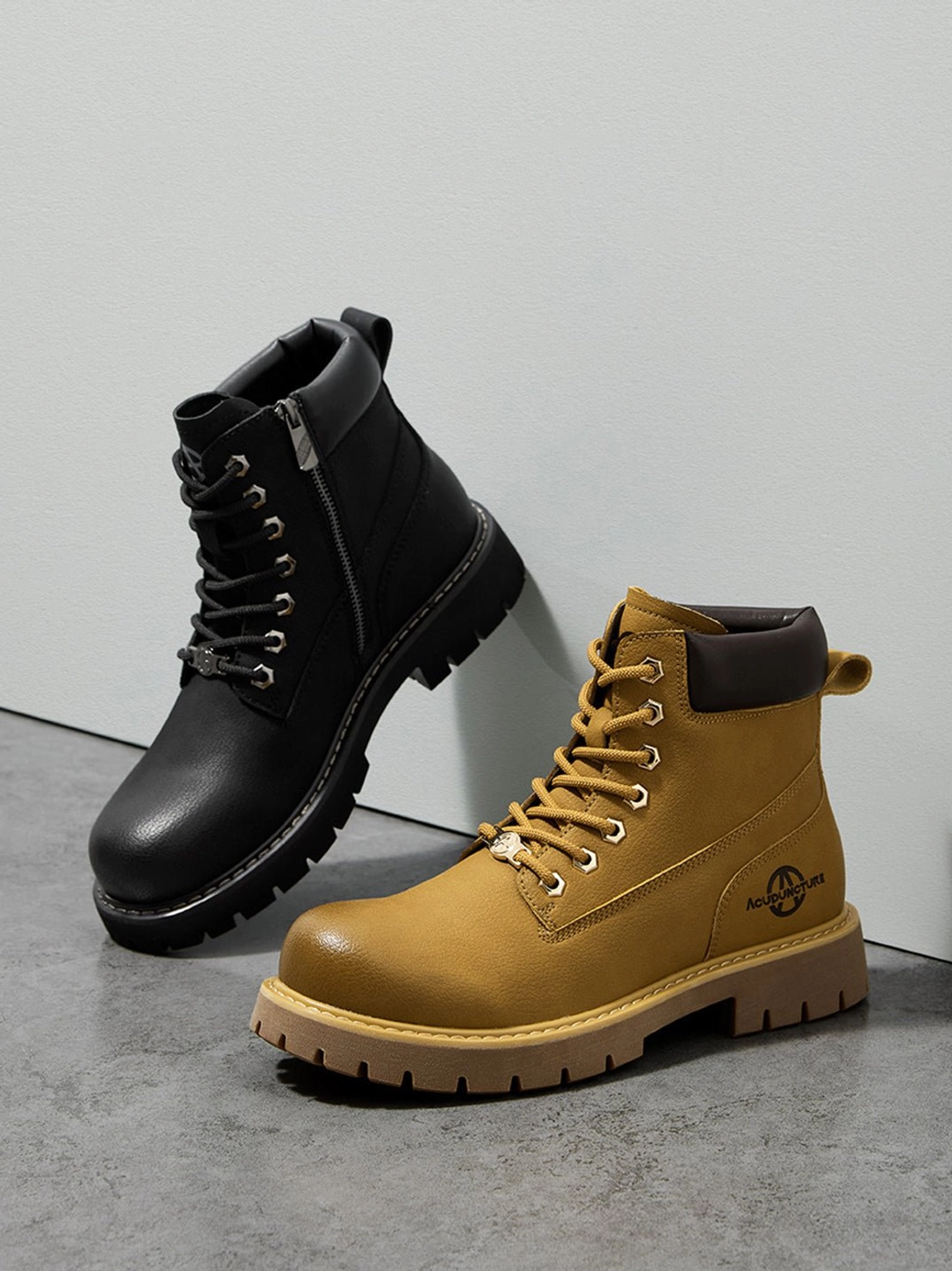 Tactical zip-front ankle boots all-season wear versatile context workplace casual social lifestyle