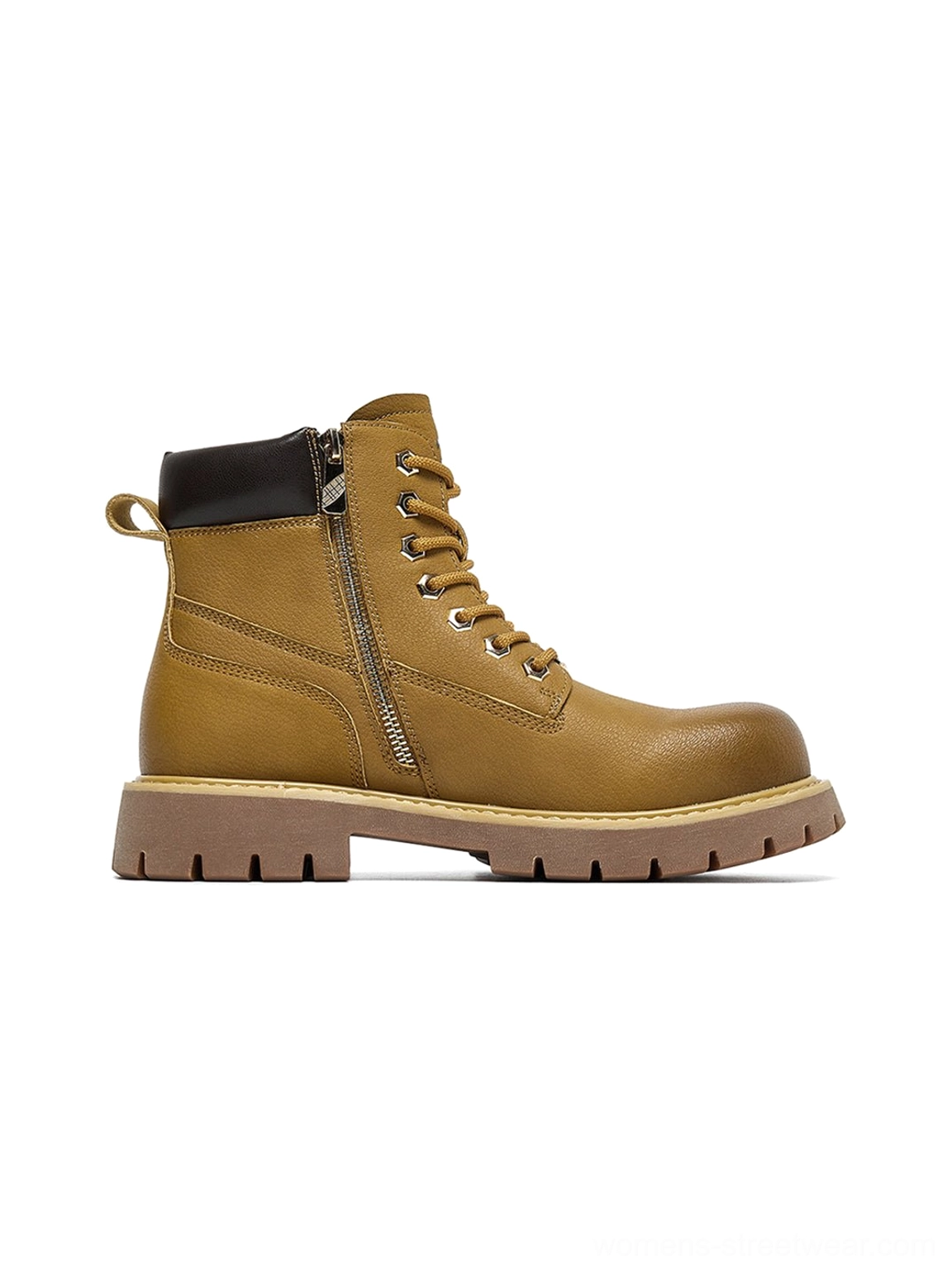 Tactical zip-front ankle boots side zipper closure mechanism detail techwear functional design