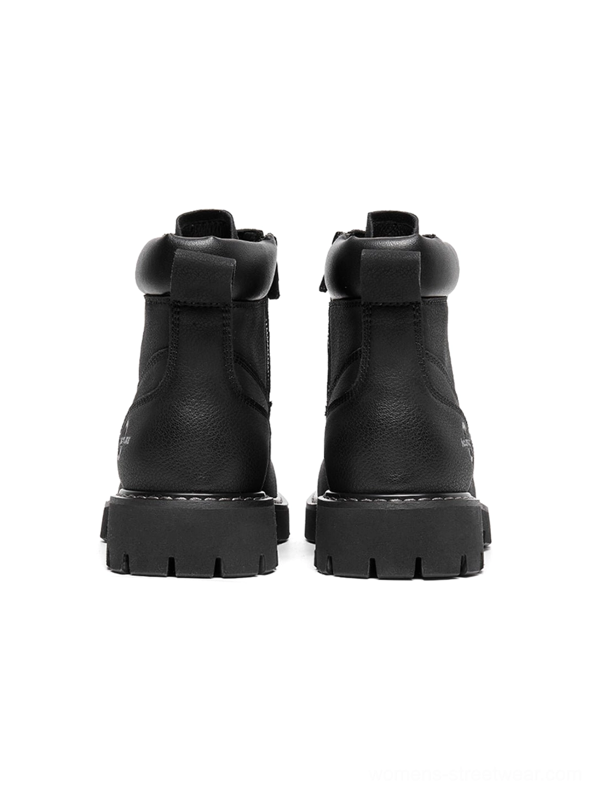 Tactical zip-front lug-sole ankle boots weatherproof synthetic construction durable urban footwear