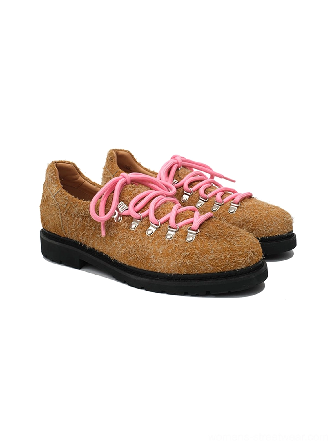 Textured suede metal-eyelet Derby shoes leather lace-up footwear for Korean-inspired streetwear