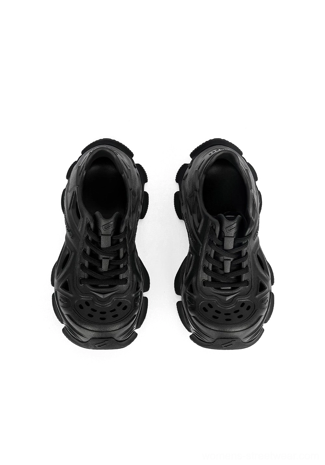 Time-Space platform clog sneakers with a chunky silhouette for avant-garde streetwear outfits