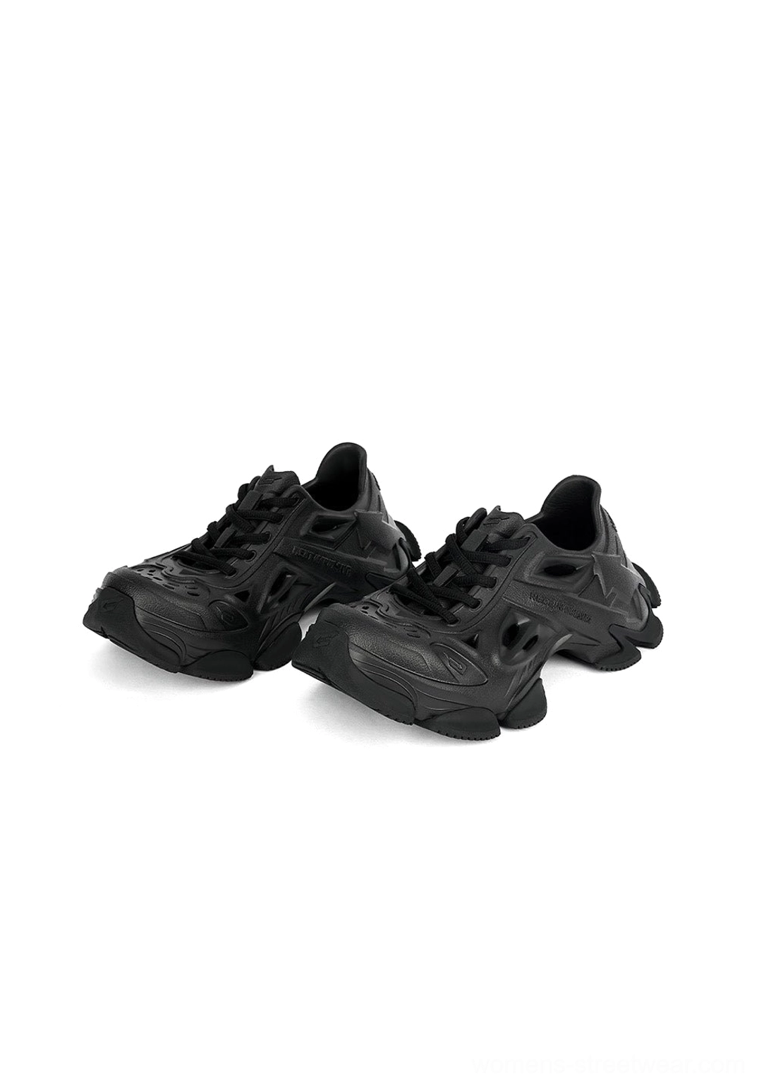 Time-Space platform clog sneakers in a futuristic streetwear footwear product detail view