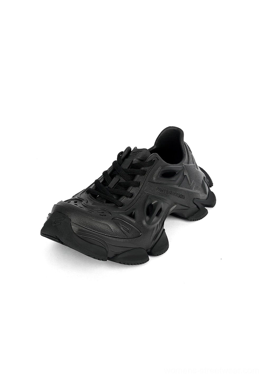 Time-Space platform clog sneakers showing the sculptural upper and bold elevated streetwear sole