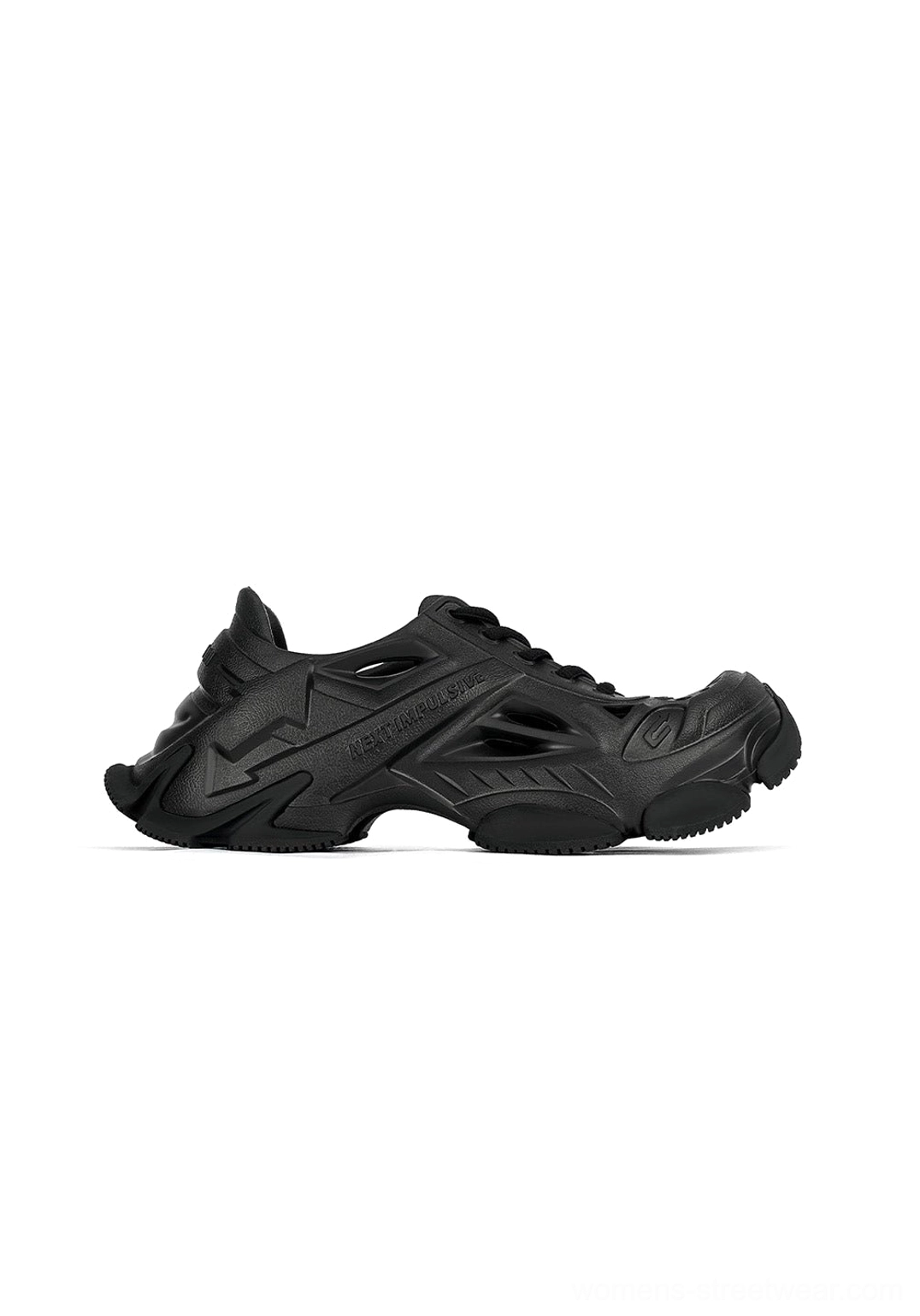 Time-Space platform clog sneakers designed for Y2K Seoul fashion and futuristic urban styling