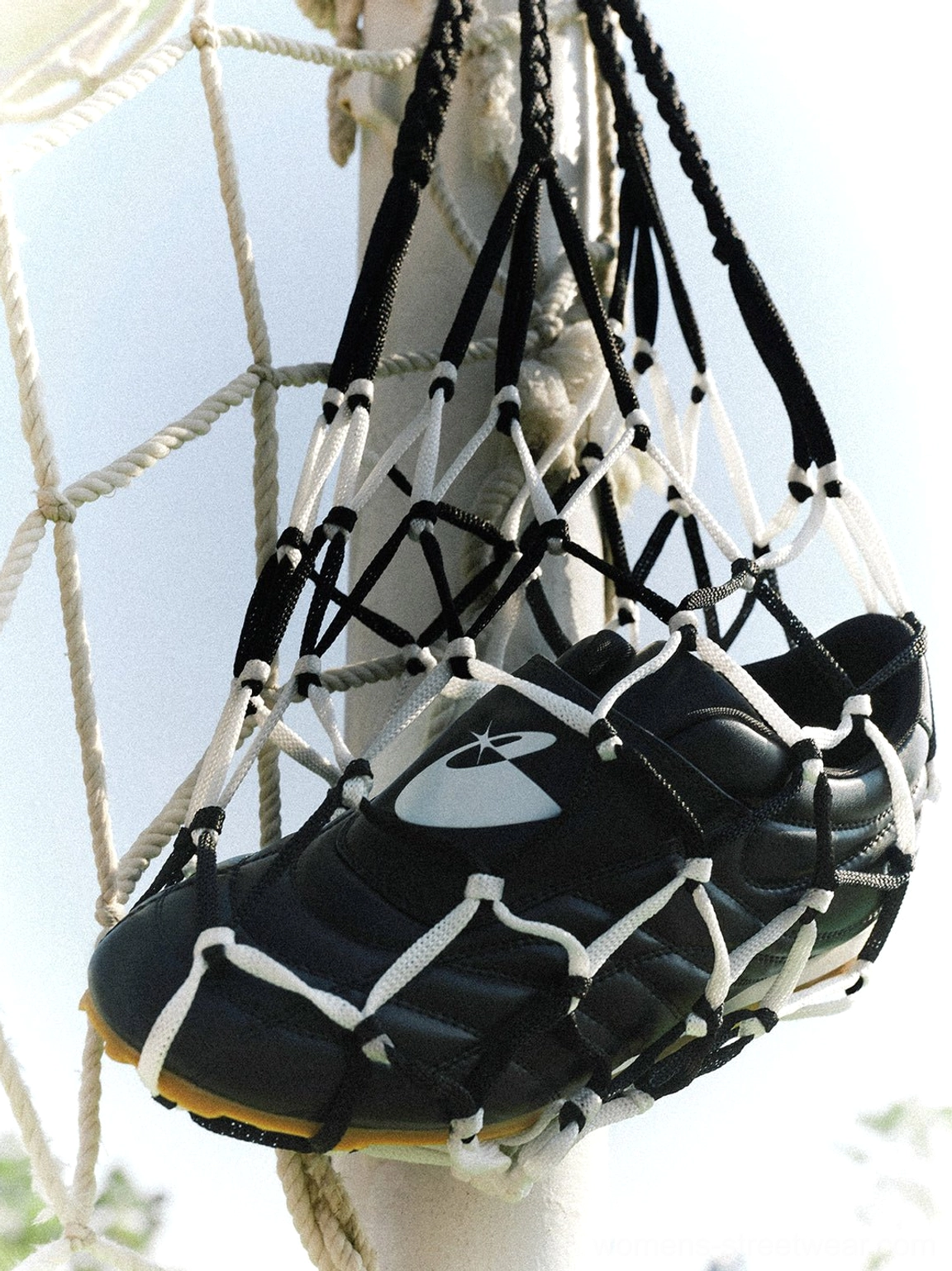 Unisex black quilted soccer trainer shoes designed for Korean streetwear, casual urban outfits, and everyday styling