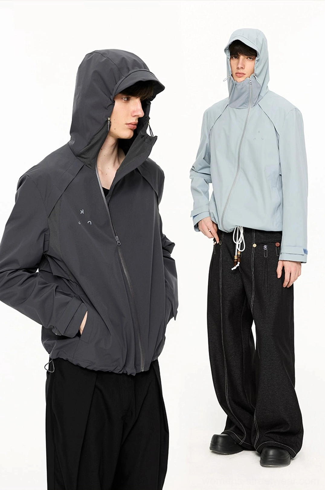 UPF 50 hooded sun jacket technical construction detail with lightweight nylon outer shell