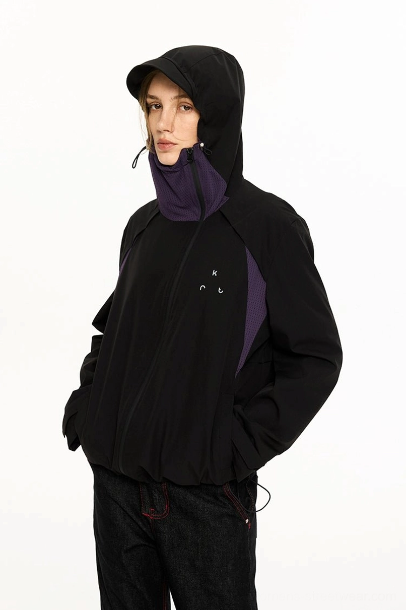 Lightweight UV protection hooded techwear jacket product image for summer outdoor streetwear styling