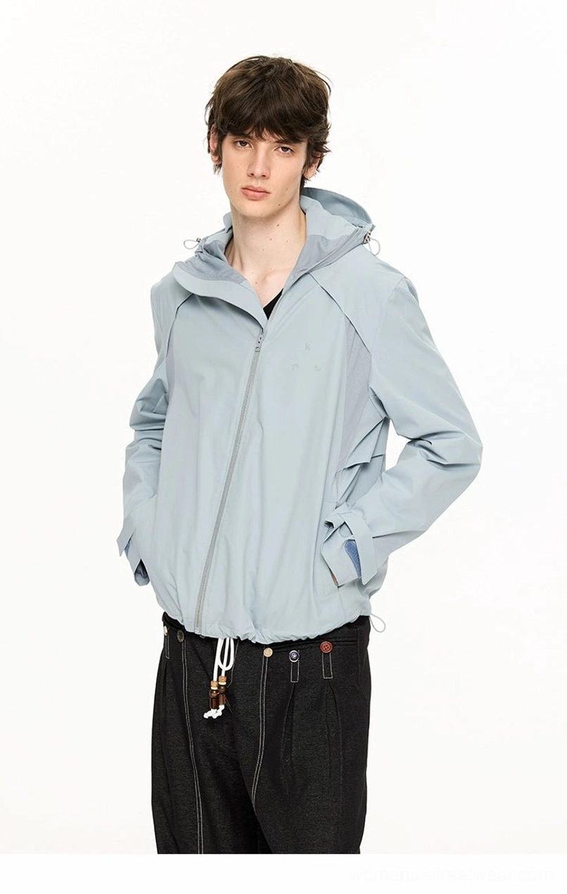 Lightweight UV protection jacket detail highlighting breathable panel construction for warm weather wear