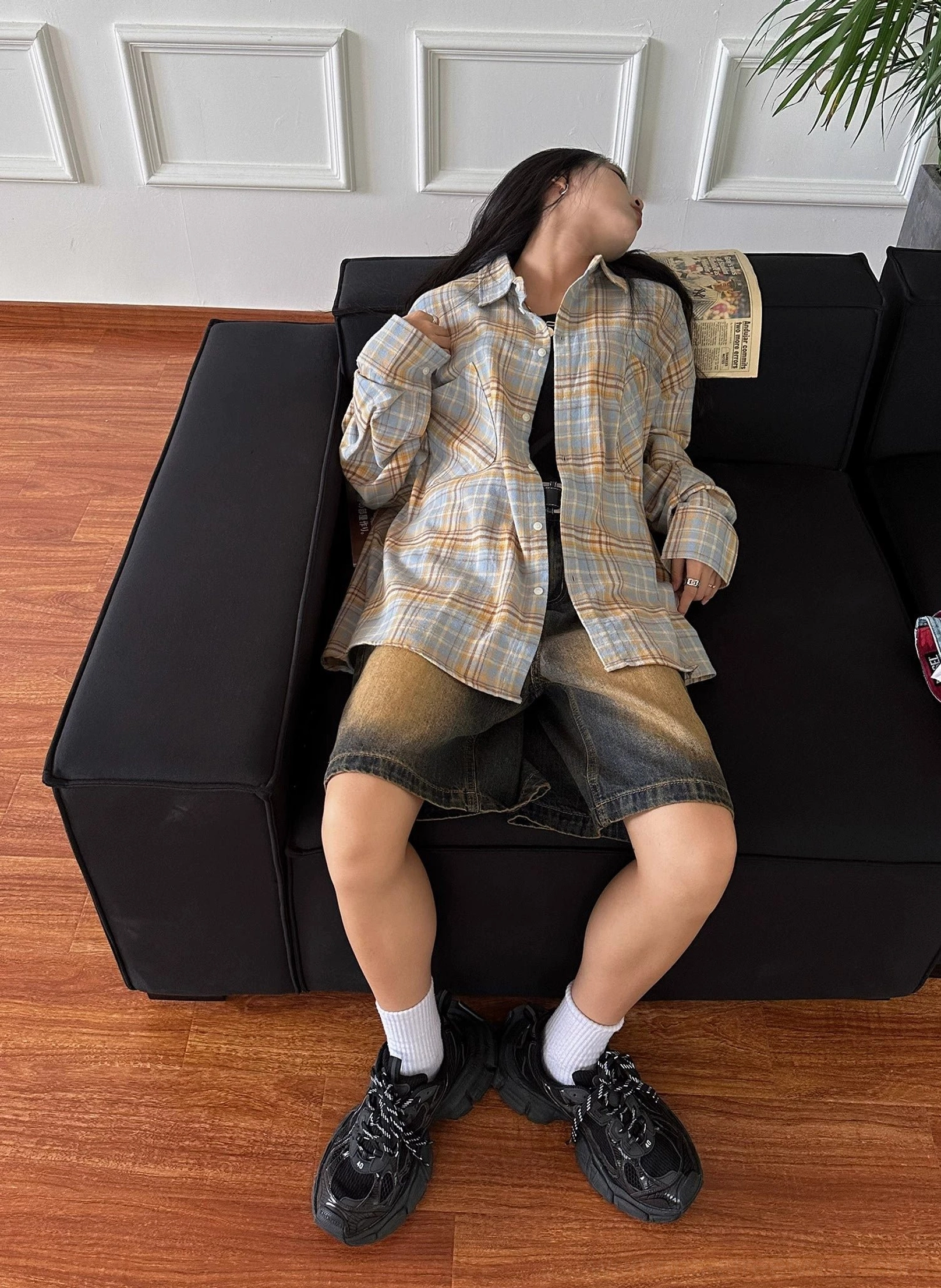 Versatile plaid flannel overshirt for layering over tees crop tops and casual streetwear outfits