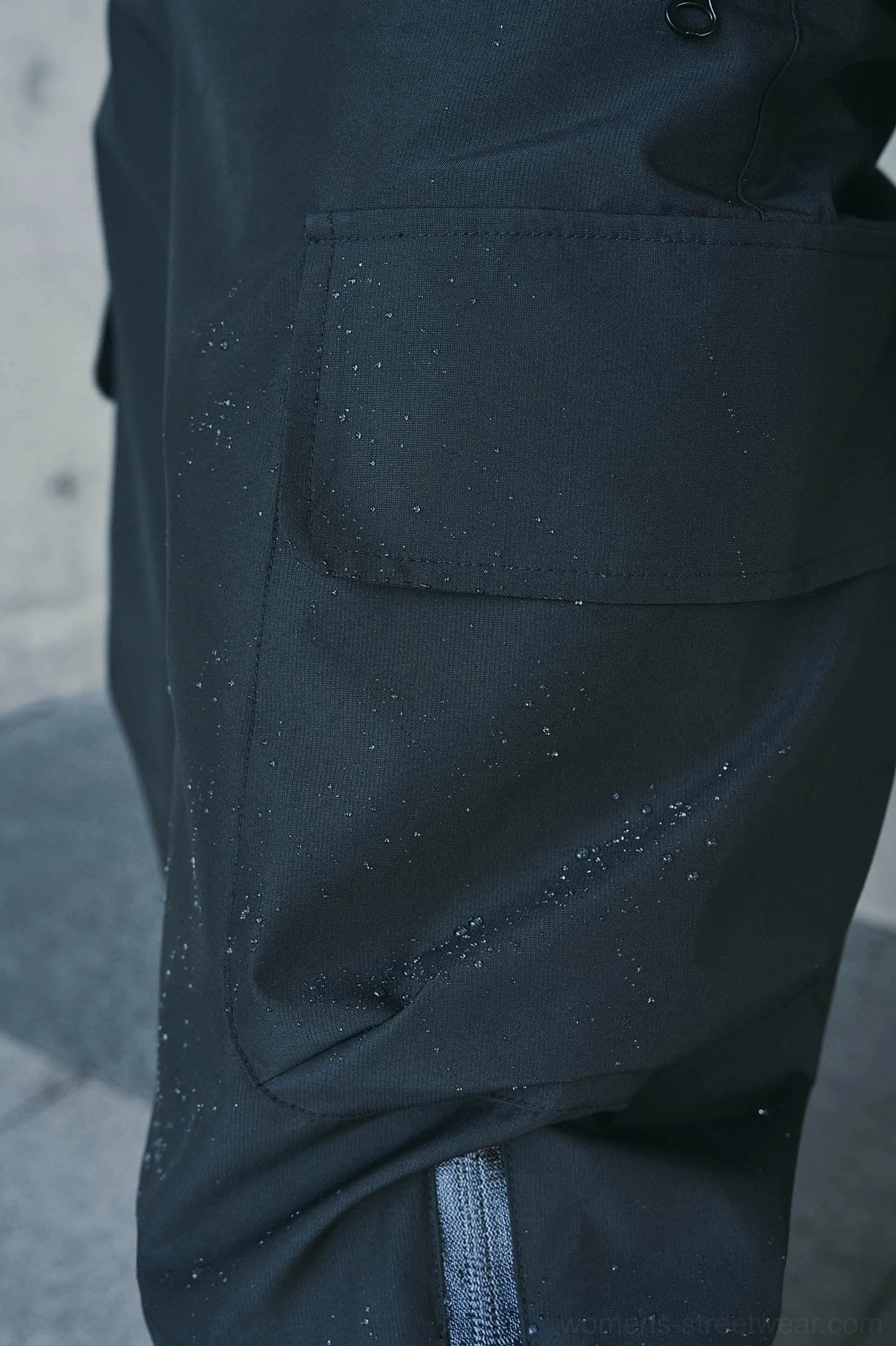 Waterproof techwear cargo pants product image for urban streetwear outfits with practical storage and a technical silhouette