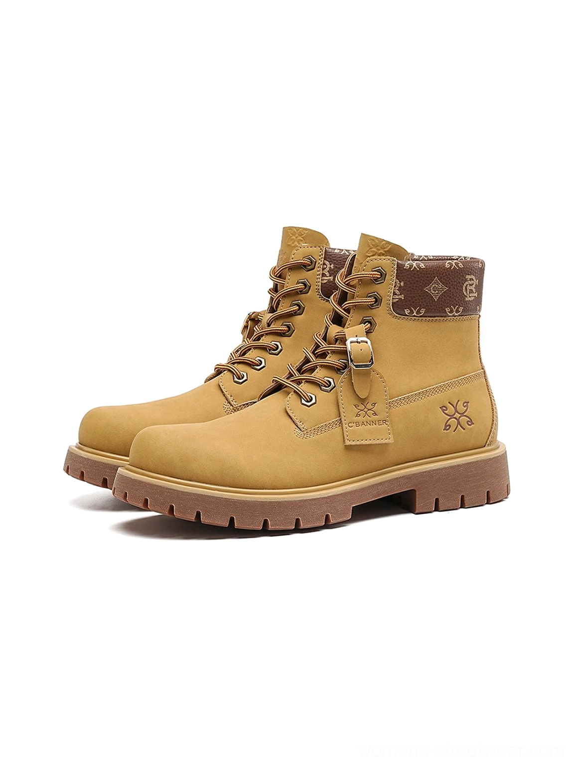 Wheat contrast-stitch lug sole work boots product detail view 15