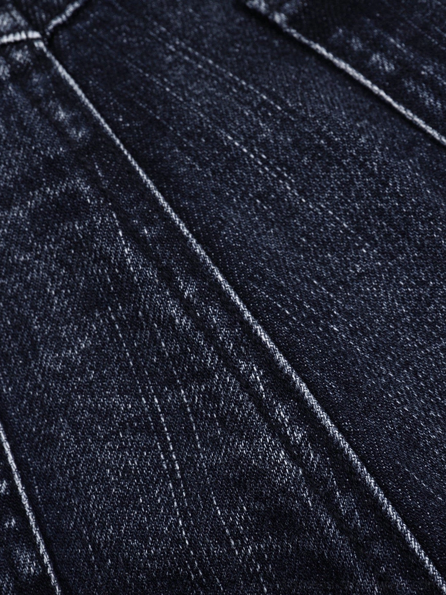 Wide-leg lightning wash jeans styled as contemporary Korean fashion and urban streetwear denim