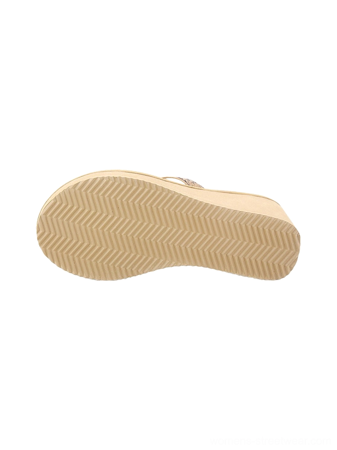 Women’s black toe-ring platform wedge flip-flops in a contemporary streetwear-inspired product view