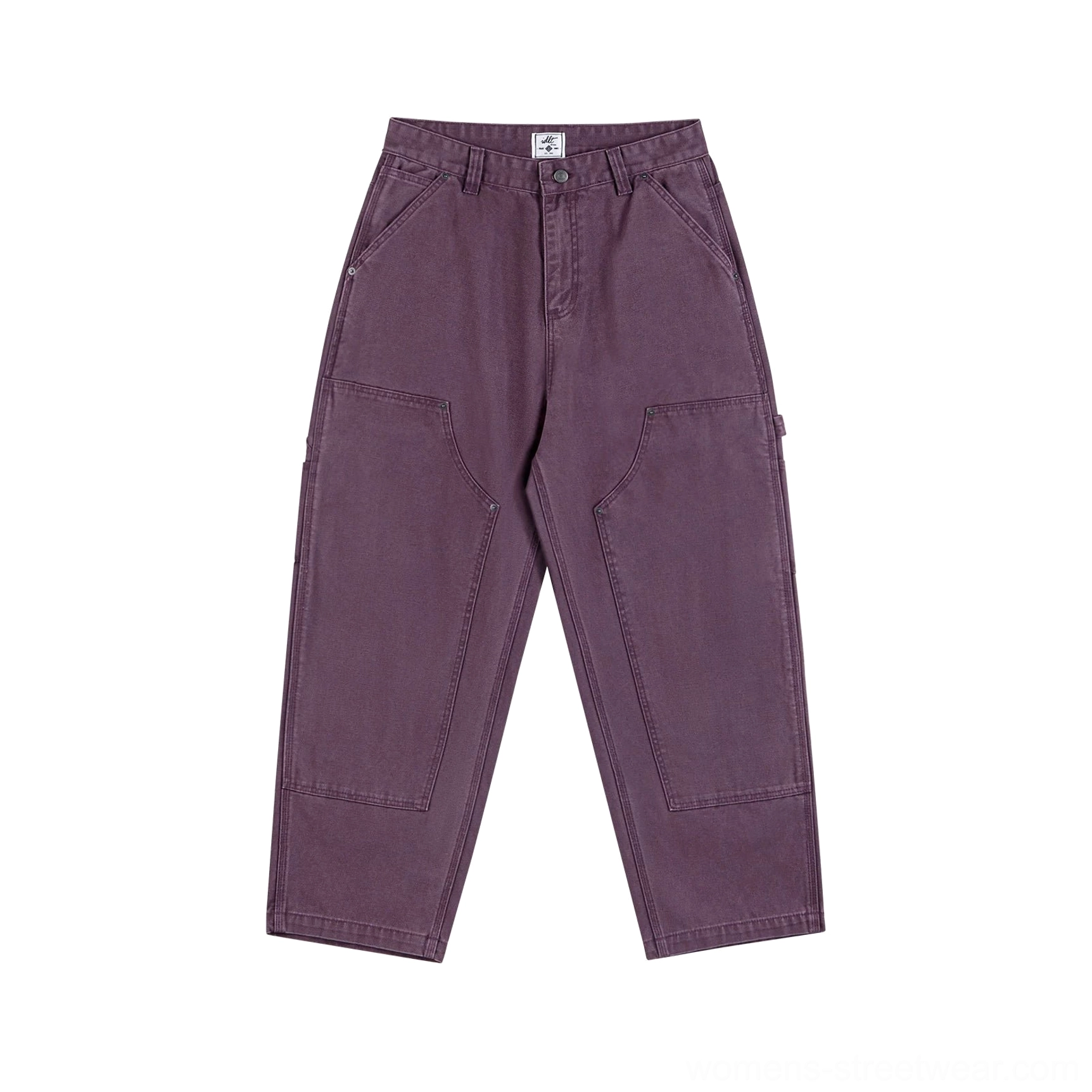 Women's carpenter streetwear trousers designed with durable cotton fabric and contemporary workwear styling