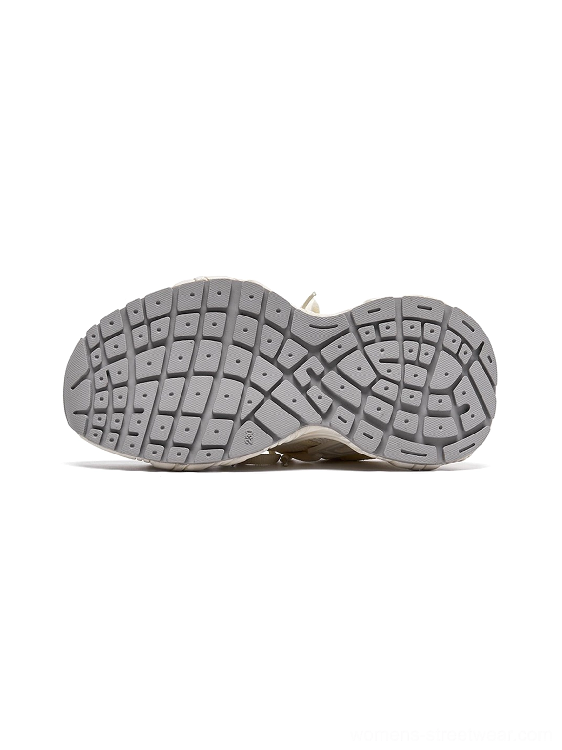 Women's mesh cage runner sneakers final product detail view showing breathable upper and retro technical design