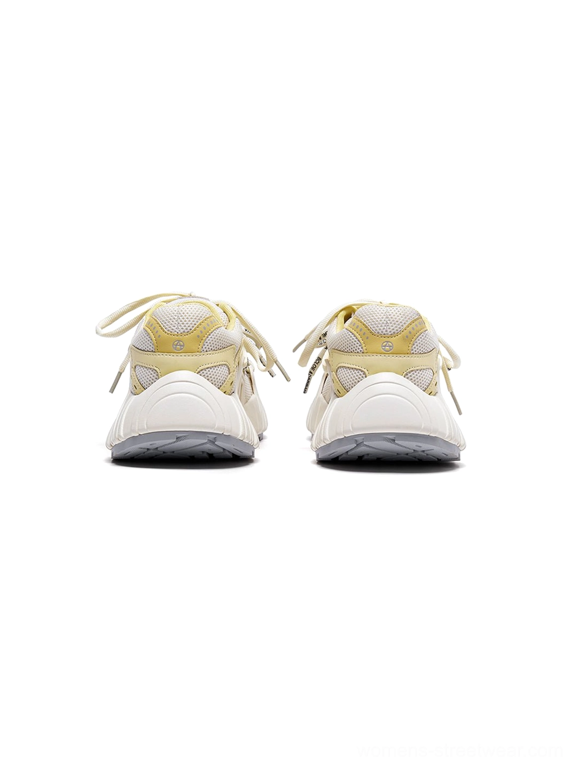 Women's mesh cage runner sneakers designed for everyday streetwear outfits with a technical layered finish