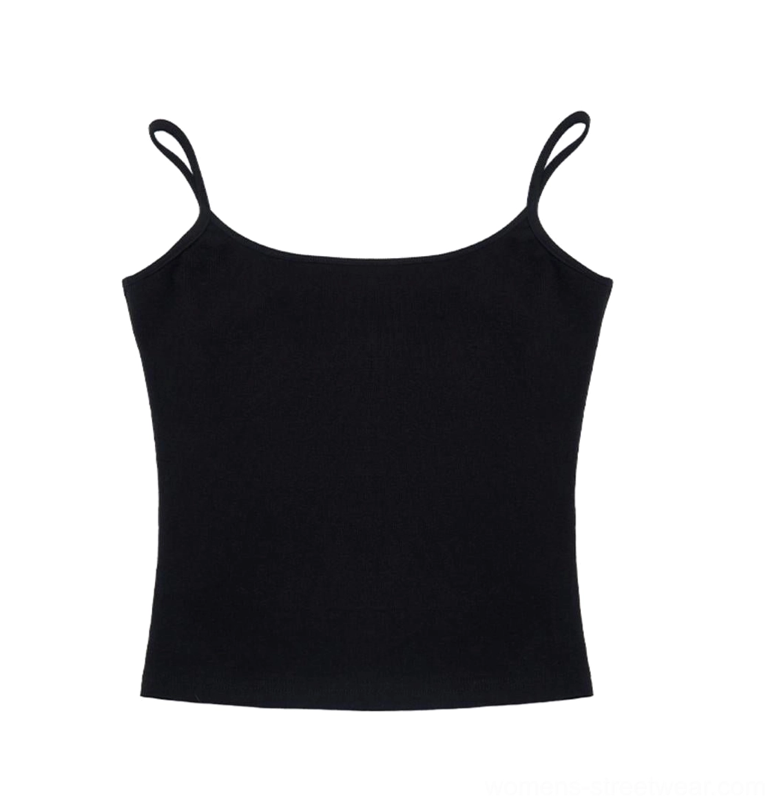 Women's minimalist ribbed cropped camisole streetwear tank top styling and silhouette detail