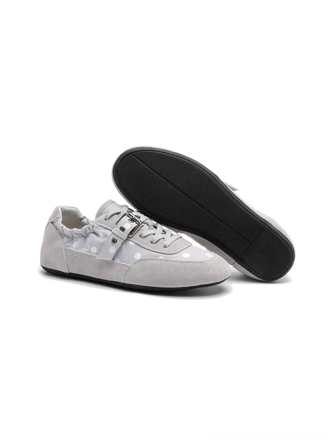Women's polka dot ballet sneakers for Y2K, Korean fashion, Acubi, and modern everyday streetwear outfits