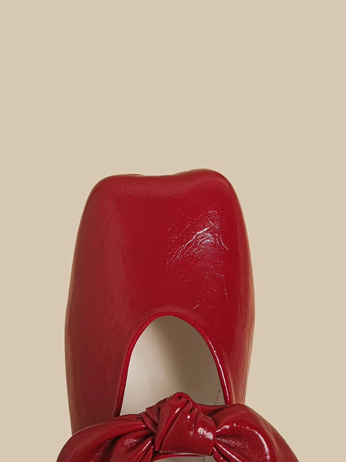 Y2K bow square-toe Mary Jane flats with stylish Korean streetwear design and low-profile everyday silhouette