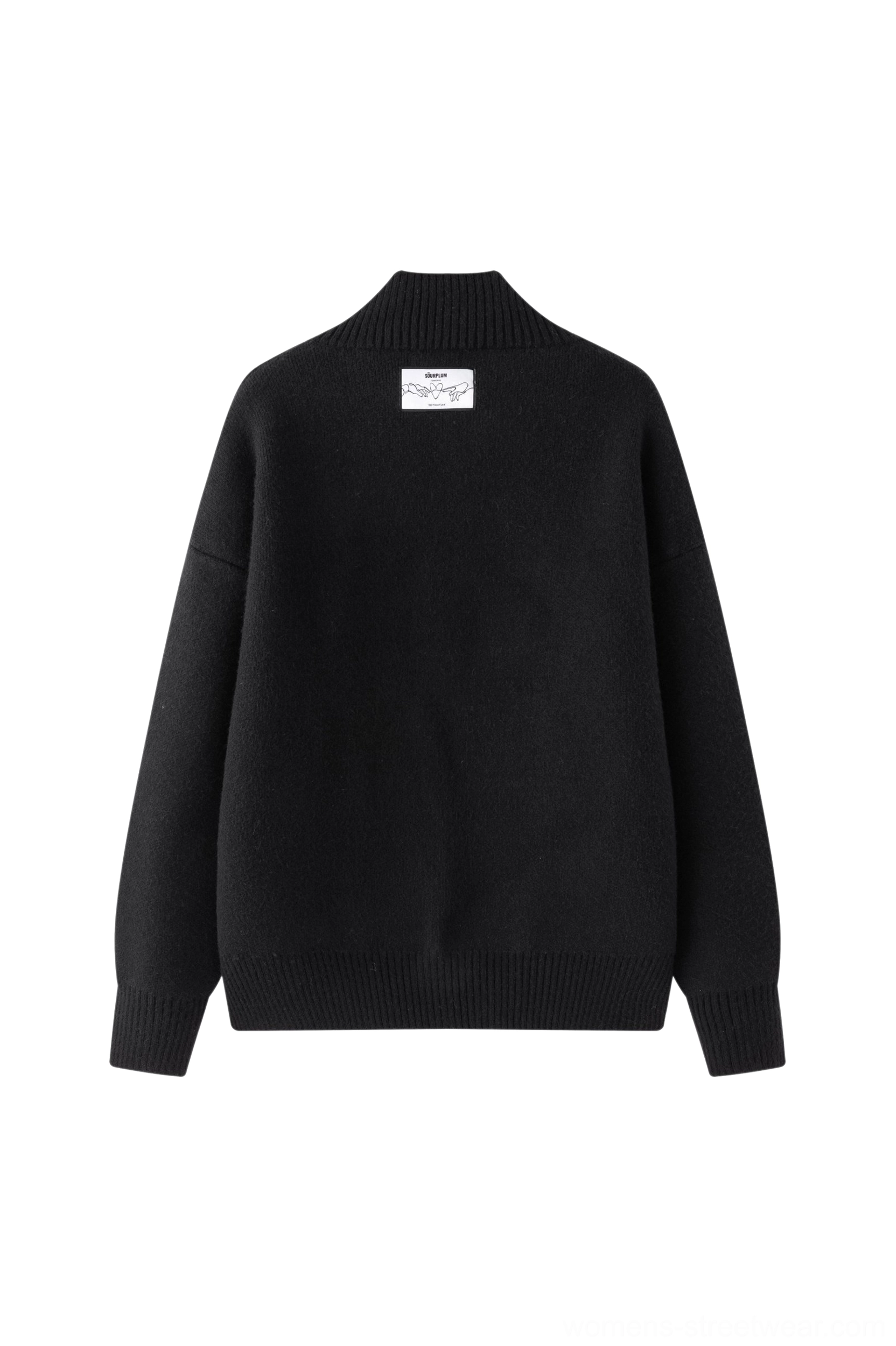 Fashion product image of relaxed V-neck racing stripe sweater designed for Y2K Korean streetwear layering
